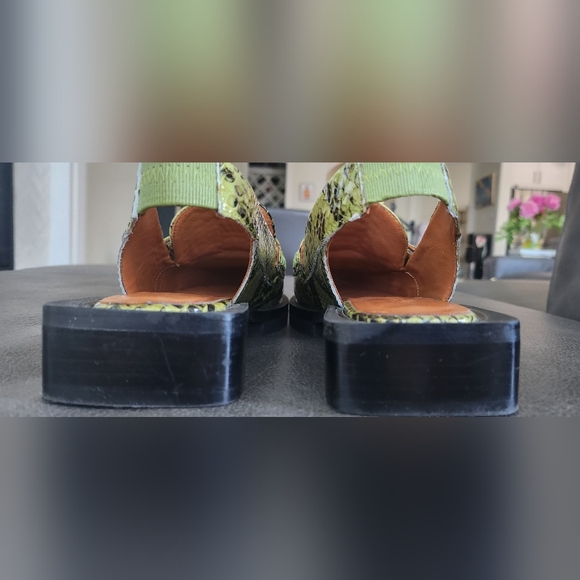 Ganni Snakeskin Embossed Slingback Loafers - Picture 7 of 9